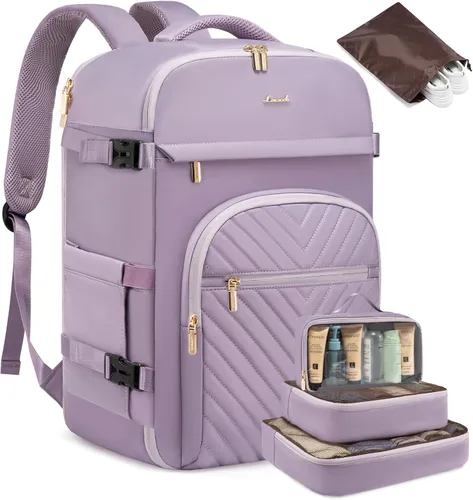 Miniatura 15 de LOVEVOOK Mochila de viaje de 40 L para mujeres y hombres, mochila grande de mano para aviones, bolsa de viaje para artículos personales de la TSA