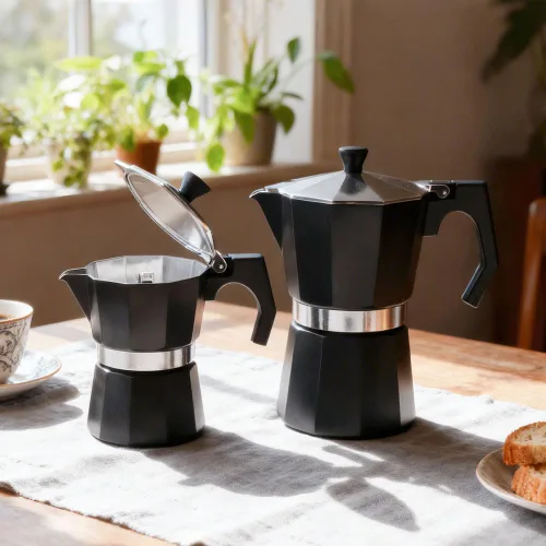 Miniatura 6 de wedrink Cafetera de Espresso de 3 Tazas para Estufa, Olla de Moka de Aluminio Percolador (150ml)