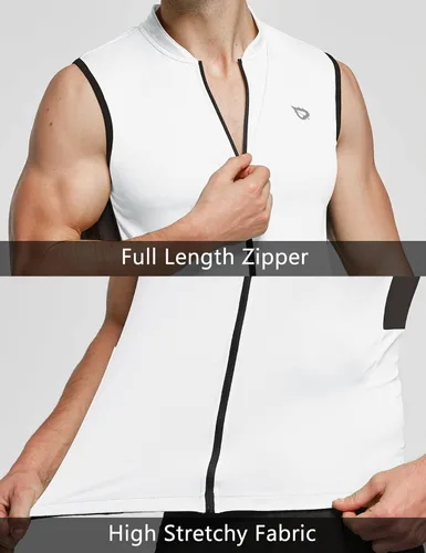 Miniatura 5 de BALEAF Men's Sleeveless Cycling Jersey Road Bike Shirt Bicycle Biking Tank Tops Full Zip Pockets SPF UPF50+