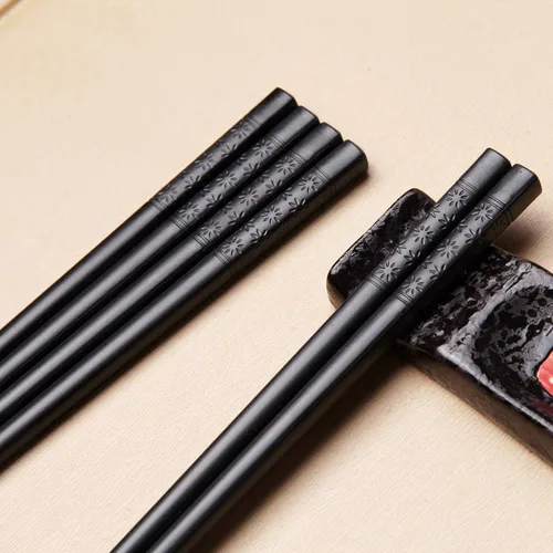 Miniatura 6 de VIWIK 5 pares de palillos reutilizables de primera calidad, palillos antideslizantes de fibra de vidrio, aptos para lavavajillas, resistentes al