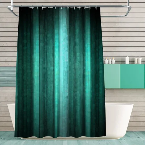 Miniatura 15 de Gibelle Cortina de ducha pequeña de 36 x 72 pulgadas, juego estrecho medio negro y gris, tela moderna abstracta para baño, textura de vidrio fresco