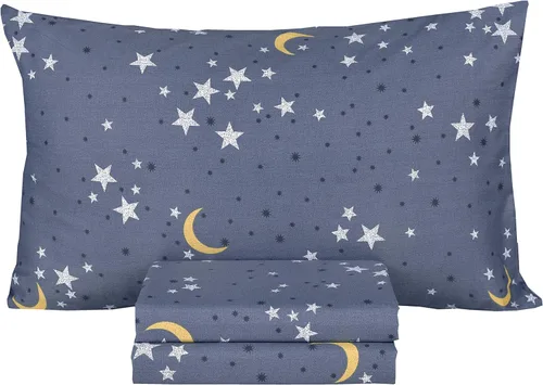 Miniatura 15 de Scientific Sleep Juego de sábanas de 100% algodón para niños y niñas, adolescentes, sábana encimera, sábana bajera y funda de almohada