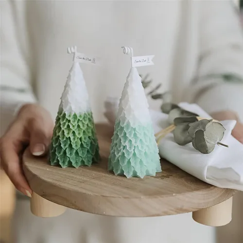 Miniatura 4 de Hoja colgante de árbol de Navidad vela molde de silicona yeso resina epoxi jabón molde de fondant pastel chocolate caramelo hornear molde