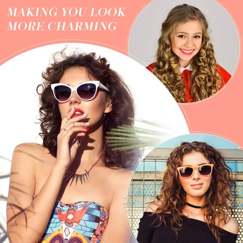 Miniatura 6 de WILLBOND 48 piezas de varillas de plástico rosa permanente larga variedad para el cabello Perm Rods Hair Curling Roller Accesorios para mujeres