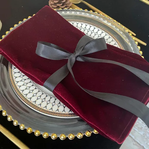Miniatura 6 de Servilletas de terciopelo, 20 x 20 pulgadas, servilletas de cena suaves, servilletas de boda, servilletas de mesa adecuadas para bodas, fiestas