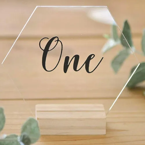 Miniatura 5 de 18 piezas de madera para tarjetas, soporte para tarjetas de mesa, soporte para fotos, soporte acrílico para ceremonia, cumpleaños, boda, fiesta