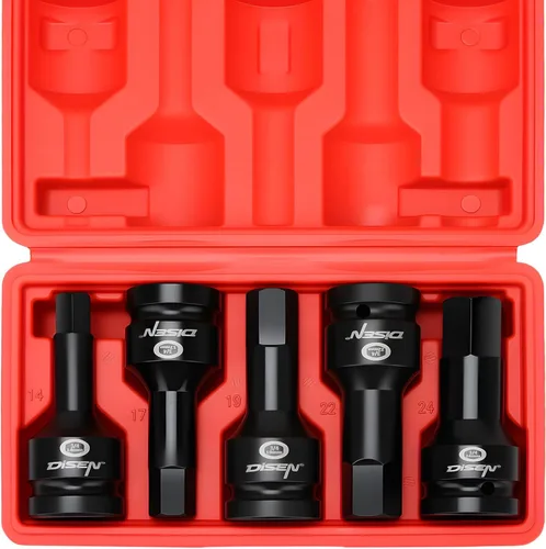 Miniatura 13 de DISEN Juego de 32 llaves hexagonales SAE y métricas Allen con funda de almacenamiento mejorada, acero al cromo vanadio tratado térmicamente de alta