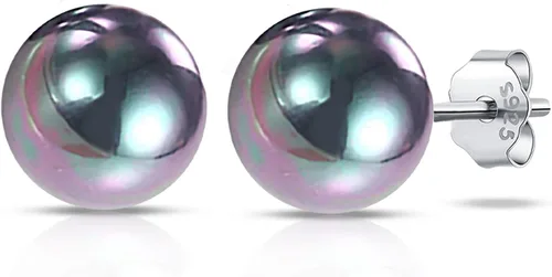 Miniatura 11 de Aretes de tuerca para mujer, aretes de perlas negras para mujer, hipoalergénicos, clásicos, redondos, regalo para madre, esposa, novia, día de San