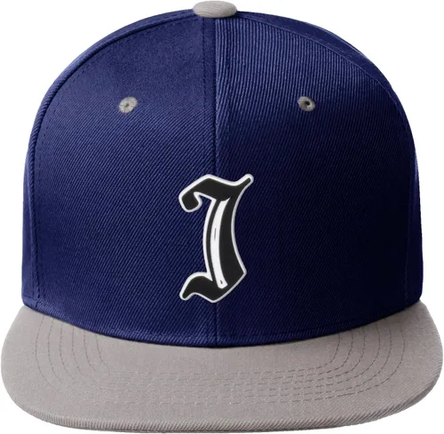 Miniatura 704 de Daxton Gorra clásica con visera de billete plano con letras del alfabeto inglés antiguo de la A a la Z