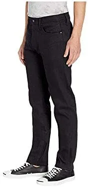Miniatura 2 de The Unbranded Brand Men's Ub244 Tapered Fit 11oz Solid Black Stretch Selvedge Denim