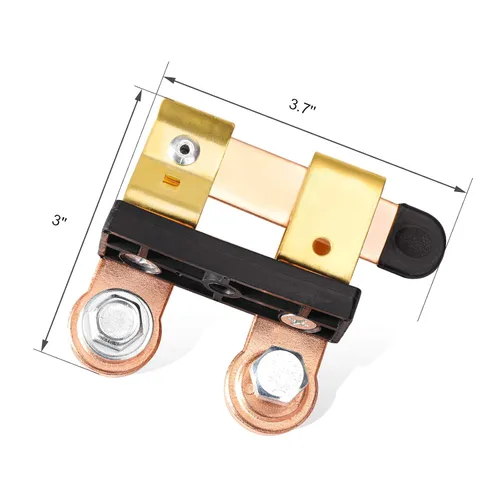 Miniatura 2 de CZC AUTO Interruptor de desconexión de batería de poste lateral, interruptor maestro de hoja de cuchillo de latón macizo, 12V-24V, aislador de corte
