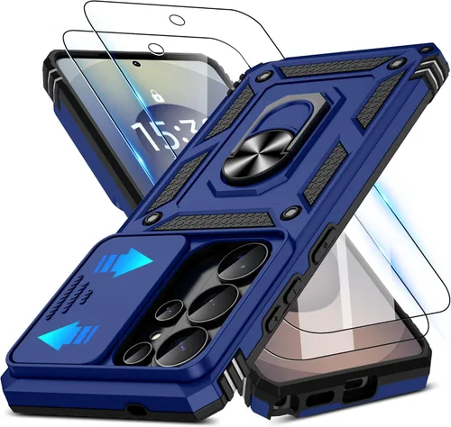 Miniatura 32 de ATUMP Funda para OnePlus Nord N200 5G con protector de pantalla HD con cubierta para cámara deslizante, soporte de anillo de rotación de 360°