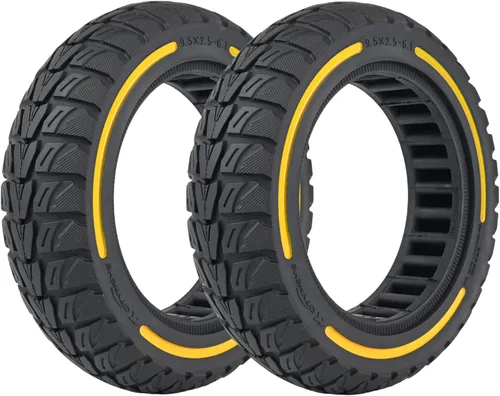 Miniatura 10 de Reemplazo de neumático sólido todoterreno de 9.5 x 2.5-6.1 para NIU KQi3 Pro/Max/Sport Scooter - Sin pinchazos, mantenimiento sin complicaciones