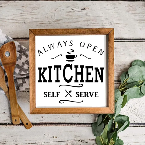 Miniatura 4 de 10 juegos de plantillas de cocina de granja, plantillas de pintura de letrero rústico de panadería casera para decoración de pared de comedor