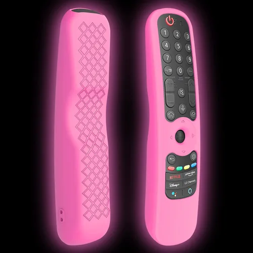 Miniatura 10 de LEFXMOPHY MR21GC - Funda de repuesto para LG AN-MR21GA / AN-MR21GC Magic Remote Control w/NFC (2021), funda de silicona azul que brilla en la Azul