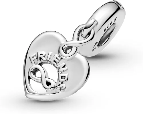 Miniatura 4 de PANDORA Colgante de corazón Friends Forever, Metal, Circonia cúbica