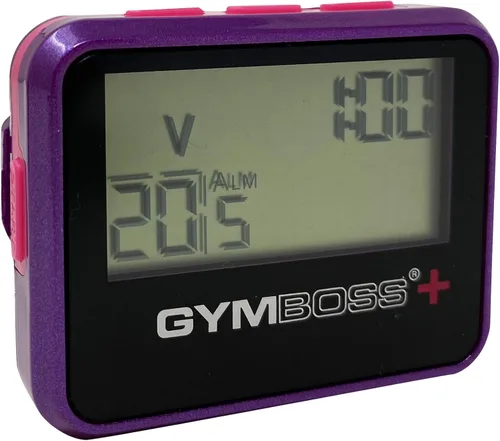 Gymboss Temporizador de intervalos Plus y cronómetro (violeta/rosa)