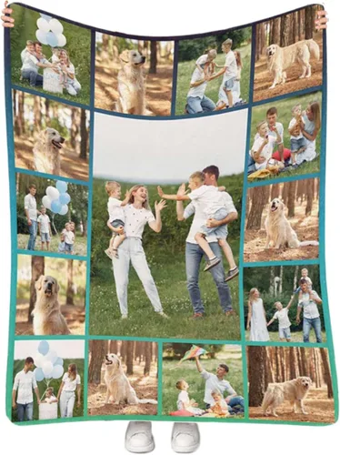 Miniatura 44 de Regalos personalizados de cumpleaños para el Día del Padre, para papá, abuelo, hombres, manta personalizada con fotos para mi papá, regalos de hija