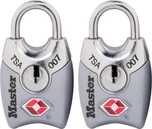 Miniatura 7 de Master Lock 4689T Cerradura con Llave Aprobada por TSA, Paquete de 2, los Colores Pueden Variar