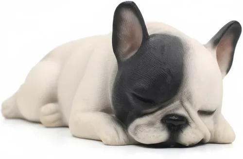 Comfy Hour Doggyland Collection, Coleccionables de Perros en Miniatura, Figura de Bulldog Francés Acostado Durmiendo de 6", Estatua de Animal