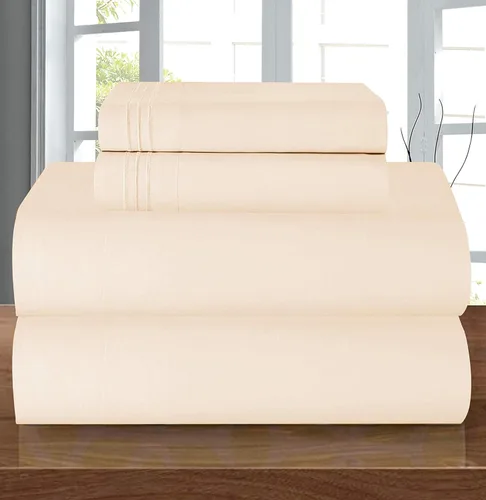 Miniatura 66 de Elegant Comfort - Juego de sábanas de 4 piezas de microfibra, 1500 hilos, sin arrugas, sábana bajera elástica, esquinas tipo bolsillos profundos