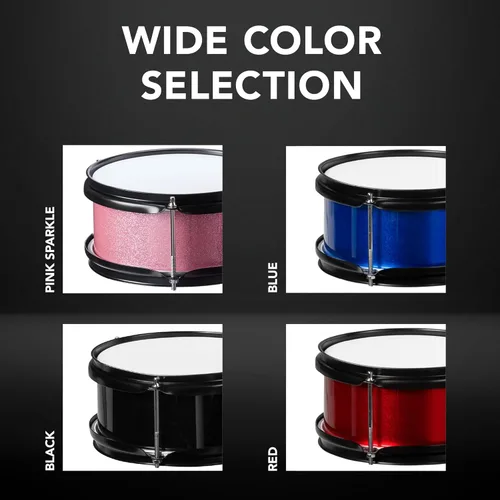 Miniatura 7 de Best Choice Products Juego de batería para principiantes de 3 piezas para niños y jóvenes, con taburete de trono, platillo, baquetas, pedal de Negro