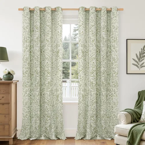Miniatura 27 de BGment Cortinas de lino beige para dormitorio de 63 pulgadas de largo, cortinas de ventana con ojales y ojales para ventana de sala de estar, 2