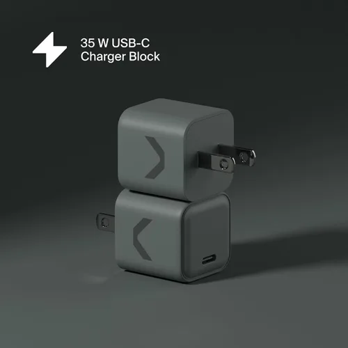 Miniatura 4 de CLEMM Core 35W Adaptador de corriente de carga rápida para iPhone 17/16/15/14/13/12/11/X, Galaxy S24 Ultra/S23 y más - GaN, PD 3.0, PPS, USB-C × 1