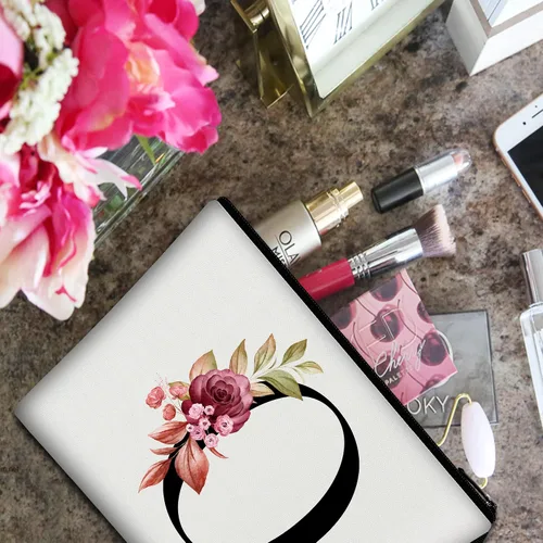 Miniatura 4 de Vavabox A-Z - Bolsa de maquillaje personalizada, regalos de cumpleaños para mujeres y mamá, regalos para mejor amiga, bolsa de cosméticos para novia