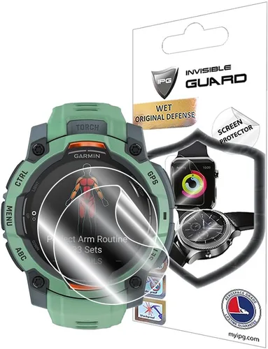 Miniatura 14 de IPG AMOLED Smartwatch Protector de pantalla de hidrogel para Garmin Instinct Crossover (2 unidades) Invisible HD Clear Film Anti-Scratch Protector