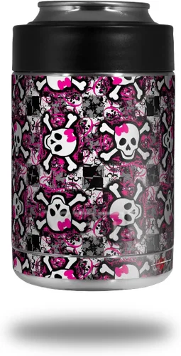 Splatter Girly Cráneo – Etiqueta autoadhesiva piel envolver Fits Yeti Rambler colster y rtic puede de estilo (Cooler no incluidas), color rosa