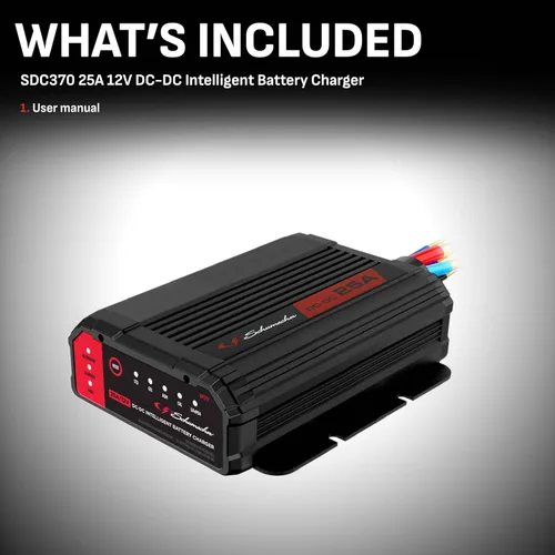 Miniatura 5 de Schumacher Electric Cargador y Mantenedor Inteligente de Batería - 25A 12V DC-DC - Cargador de Batería Estándar, AGM, Gel, Calcio y Litio - Uso