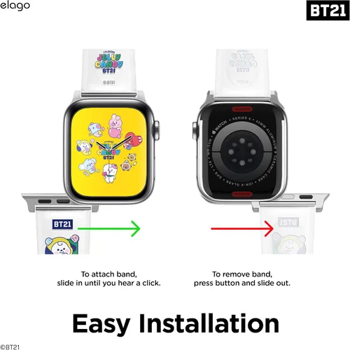 Miniatura 5 de elago Correa BT21 compatible con Apple Watch Series ULTRA/SE/9/8/7/6/SE/5/4/3/2/1 [producto oficial]