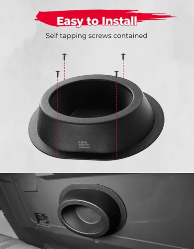 Miniatura 9 de KEMIMOTO Pares de pods para altavoces de 6x9, cajas universales para altavoces compatibles con UTV, RV, automóvil, barco, maletero, remolque, negro