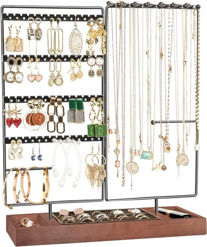 Miniatura 9 de ProCase - Soporte Organizador de Joyas con Soporte para Pendientes, Organizador de 6 Niveles con Forma de Árbol, Estante para Collares, Torre