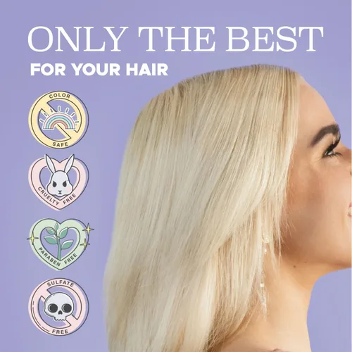 Miniatura 6 de Luseta - Juego de champú y acondicionador morado para cabello rubio, gris - cabello tratado con color - sin sulfatos, sin parabenos - infundido