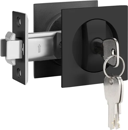 Miniatura 9 de Paquete de 6 manijas de puerta de paso para pasillo o armario, manijas interiores de latón satinado sin llaves, manijas de puerta interiores doradas