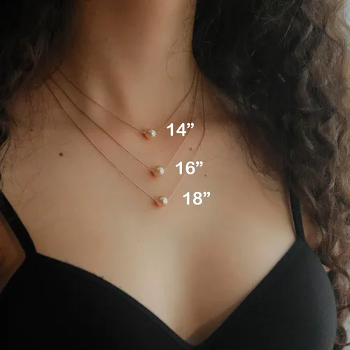 Miniatura 53 de Collar de hija relleno de oro de mamá o papá, collar clásico de perlas blancas con mensaje significativo, listo para regalar