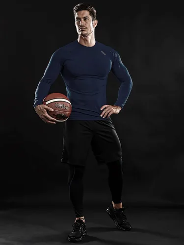 Miniatura 4 de DRSKIN Paquete de 4, 3 o 1 camiseta de compresión para hombre, manga larga, deportiva, capa base, entrenamiento, correr, atletismo, gimnasio