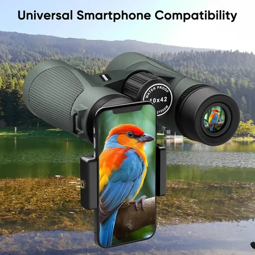 Miniatura 7 de Prismáticos WOSPORTS de 10x42 para Adultos - Prismáticos Impermeables IP67 para Observación de Aves, Acampada, Senderismo