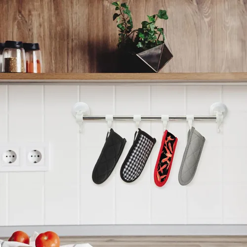 Miniatura 4 de Patelai 4 fundas de mango de sartén de hierro fundido, resistentes al calor, fundas antideslizantes de algodón para ollas, guantes de soporte