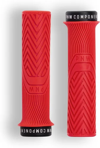 PNW Components Loam MTB Bike Grips - Puños de manillar de bicicleta de montaña con bloqueo - Goma pegajosa 25A - Agarre ergonómico para sendero y