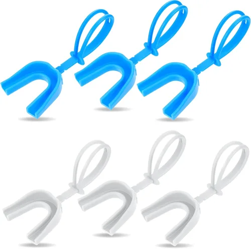 Miniatura 13 de TOODOO Protector bucal deportivo con correa, 6 unidades, sin hervir, para fútbol, boxeo, para adultos y jóvenes, protector bucal suave