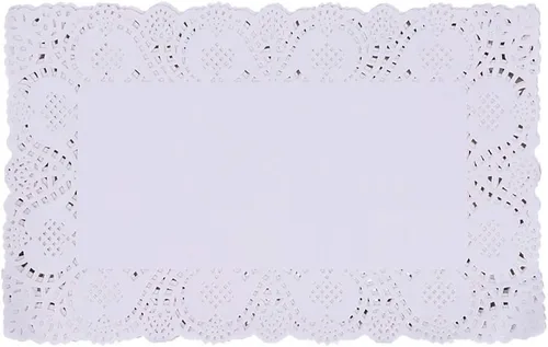 Miniatura 8 de Tim&Lin Tapetes de papel de encaje blanco - 17.78 cm x 25.4 cm Doilies de papel ovalados redondos - manteles individuales de papel desechables - 7.5