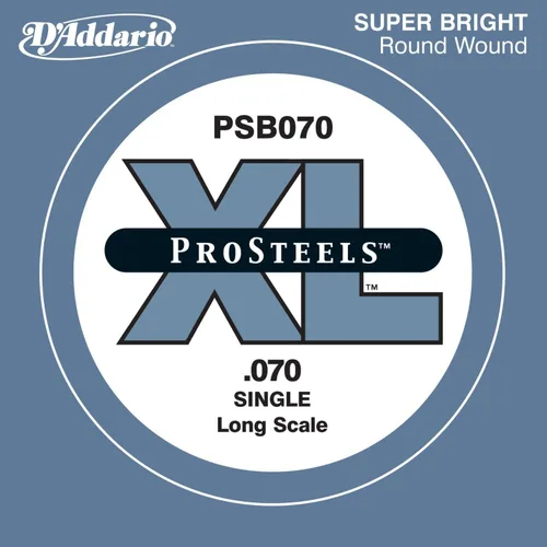 Miniatura 20 de D'Addario PSB028W ProSteels Bass Guitar Single String, Long Scale, .028