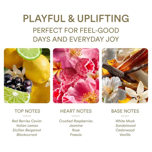 Miniatura 4 de GOOD VIBES - Perfume en botella para mujer, Eau de Parfum floral afrutado con frambuesa, bayas y vainilla, perfume dulce para todos los días