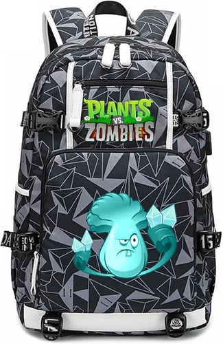 Miniatura 10 de ISaikoy Game Plants vs. Zombies - Mochila de hombro para libros, mochila escolar, color gris, Gris 15, Mochilas Daypack