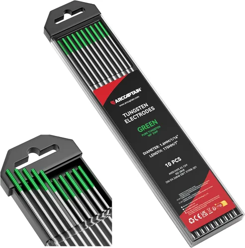 Miniatura 31 de ARCCAPTAIN Electrodo de soldadura TIG de tungsteno, paquete de 10 unidades de 1/16 x 7 pulgadas (dorado, 1.5% lantanado, WL15/EWLa-1.5)