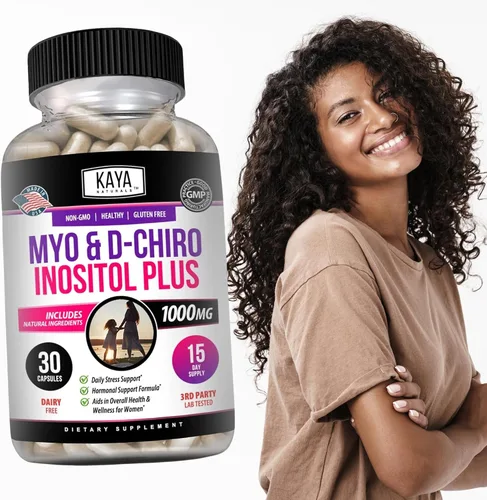 Miniatura 8 de Kaya Naturals Myo & D-Chiro Inositol Plus Apoyo para Mujeres, Vitamina B8-30 Cápsulas