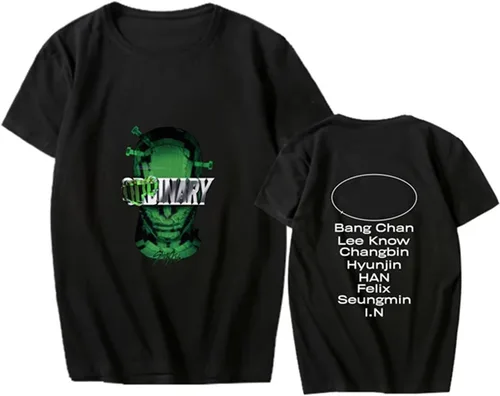 KPOP Skz Merch Camiseta Nuevo Álbum Oddinary Jisung Felix Hyunjin Woojin Minho Changbin Camiseta Unisex Top